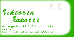 viktoria rapolti business card